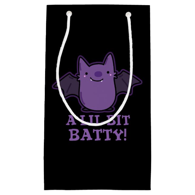 Sac Cadeau Un Petit Bébé Drôle Petit Bébé Bat Pun Dark BG (Devant)