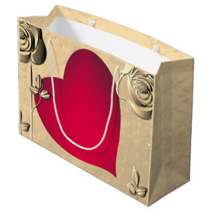Sac cadeau Valentine Roses & Coeur