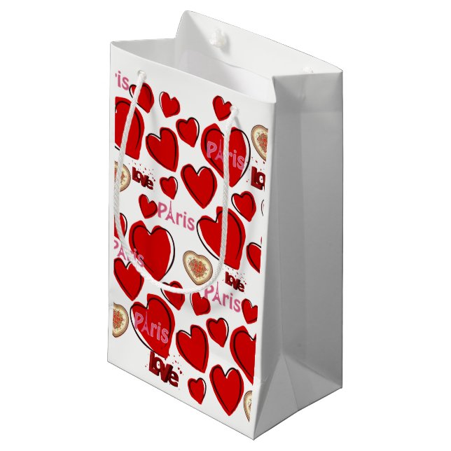 Sac cadeau Valentine's Paris France (Devant Angle)