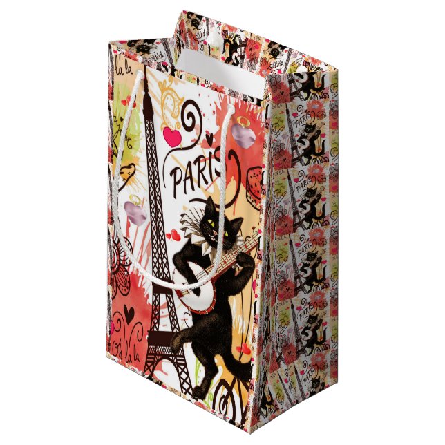 Sac cadeau Valentine's Paris France (Devant Angle)