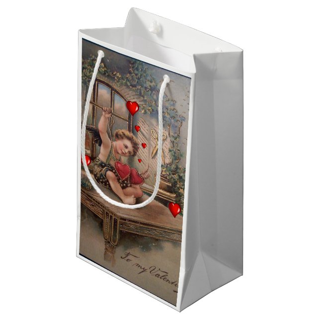 Sac cadeau Valentine's Vintage (Devant Angle)