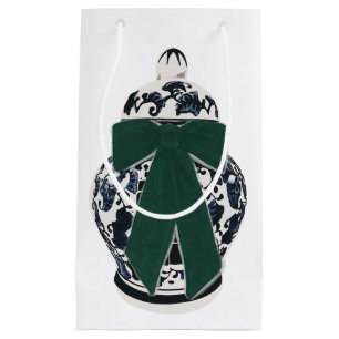 Sac cadeau Vase Bow Chinoiserie Green