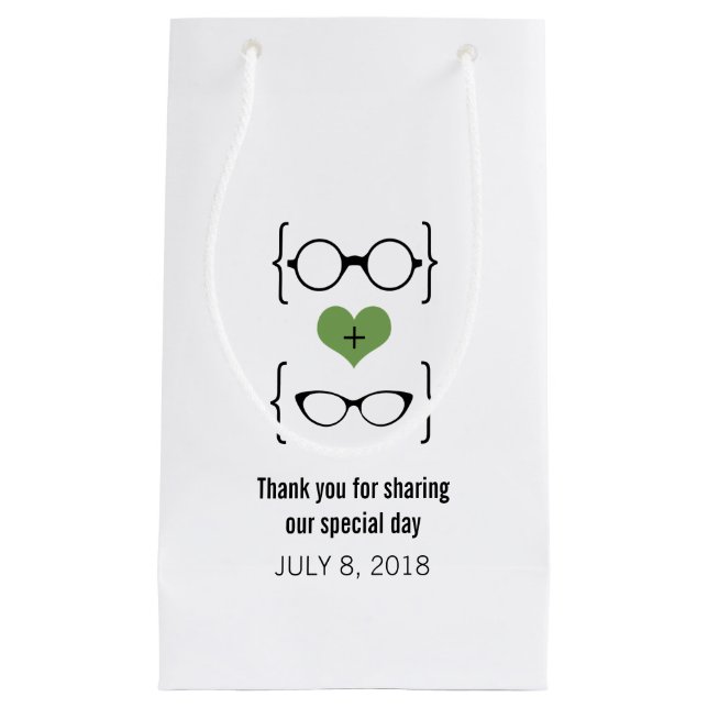 Sac cadeau verres Geeky vert (Devant)