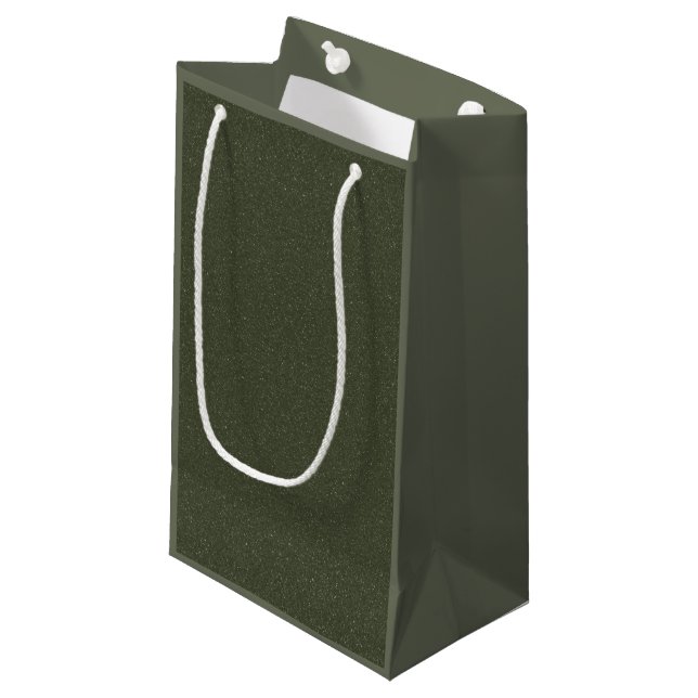 Sac cadeau vert mousse à deux tons (personnalisabl (Devant Angle)