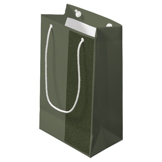 Sac cadeau vert mousse à écran plat - personnalisa (Devant Angle)