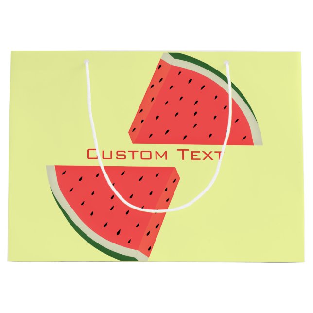 Sac cadeau Watermelon avec texte et couleurs perso (Devant)