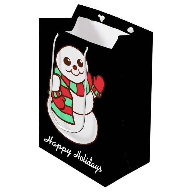 Sac cadeau Waving Snowman (Devant Angle)