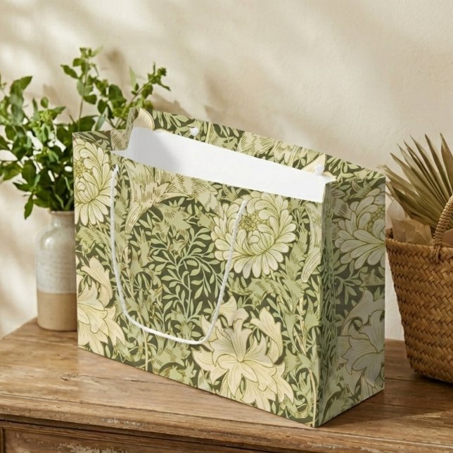 Sac Cadeau William Morris Vert Et Jaune (Créateur téléchargé)