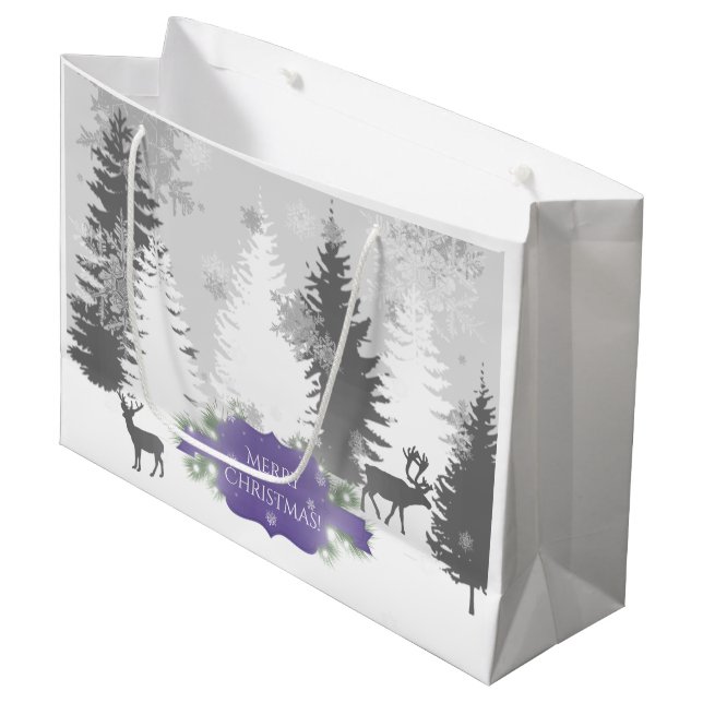 Sac cadeau Winter Wonderland - Purple (Devant Angle)