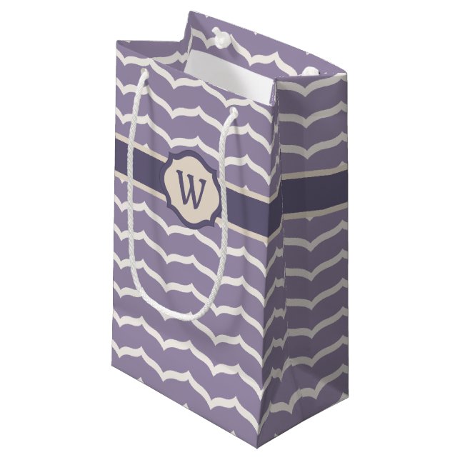 Sac Cadeau Zigzag Élégant (Devant Angle)