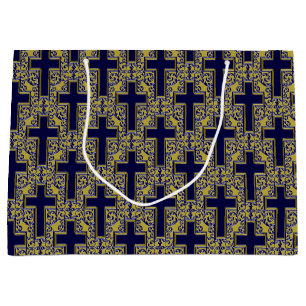 Sac carré Cross-24-Bleu-Or-L