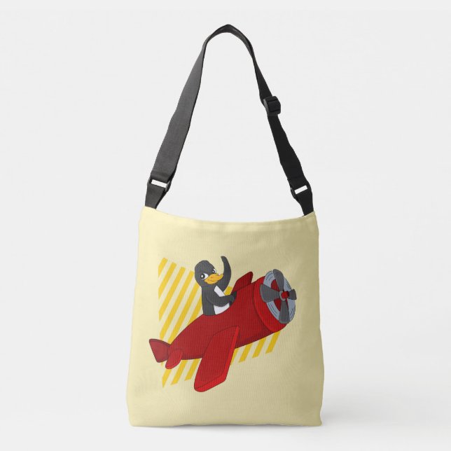 Sac carrossable en dessin de manchot volant (Devant)