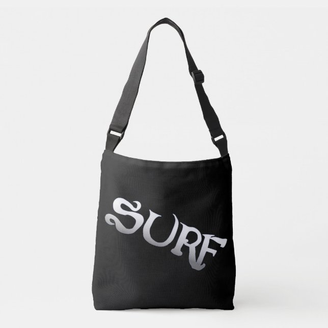 Sac carrossable noir incliné surf (Devant)
