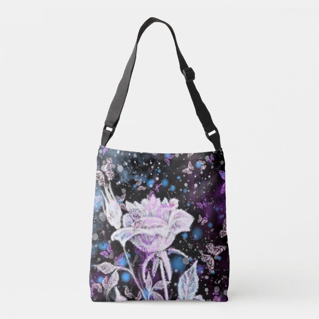 Sac carrossable Rose blanche (Dos)
