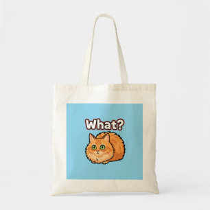 Sac Chat Mème du Chat Orange Fluffy Confus "Quoi?"