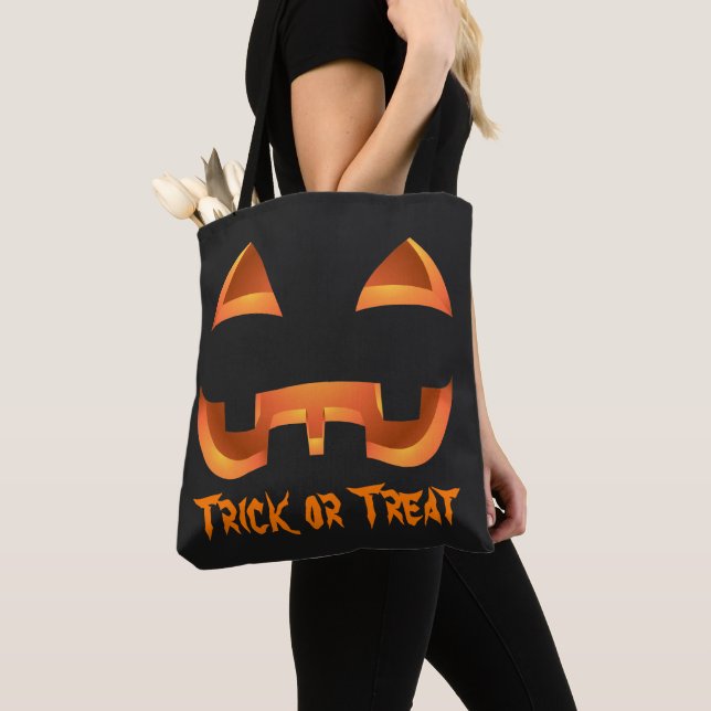 Sac Citrouille Jack-o-lanterne Sac fourre-tout Hal (De près)