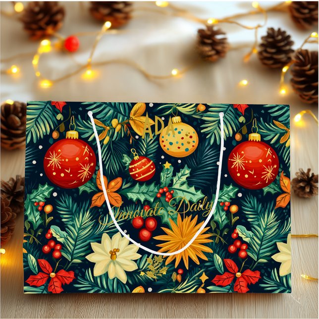 Sac classique d'ornements de Noël et de houx (Créateur téléchargé)