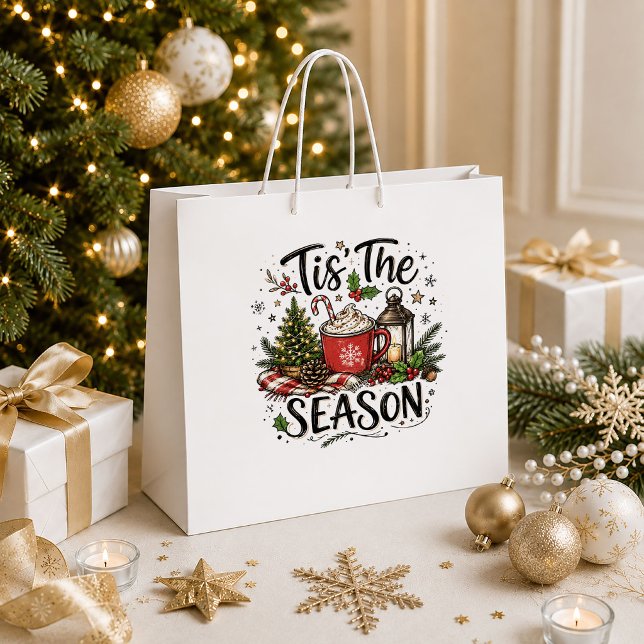 Sac classique Noël flocon de neige style de sac-ca (Classic Christmas Snowflake Holiday Gift Bag Style

)