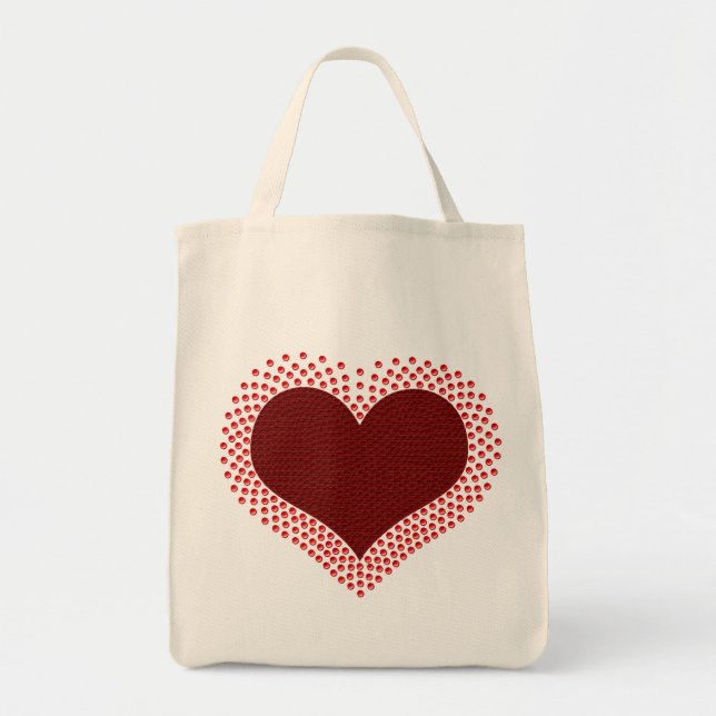 Sac Coeur métallique, Rouge (Devant)