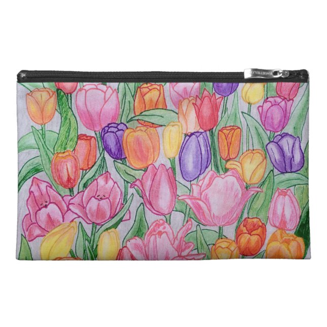 Sac coloré d'accessoire de voyage de tulipes (Devant)