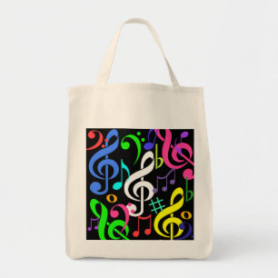 Sac coloré de notes musicales