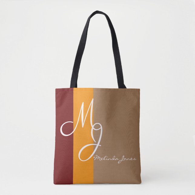 Sac commercial design de texte monographique éléga (Devant)