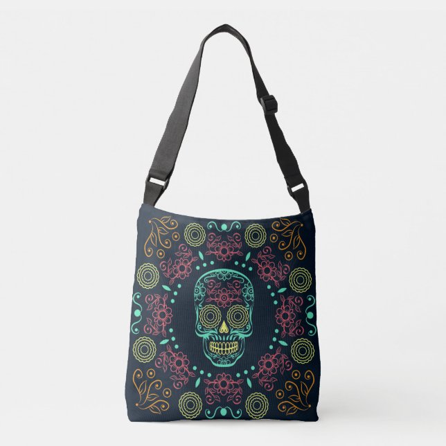Sac corporel de Dia de los Muertos Neon (Devant)
