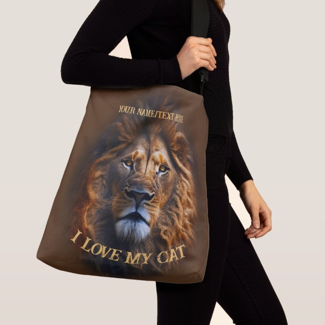 Sac Corps Pour Son "I Love My Cat" Nom Personnalis (De près)