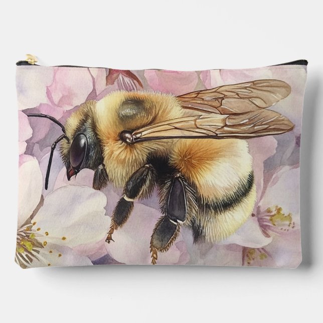 Sac cosmétique Abeille Aquarelle (Recto)