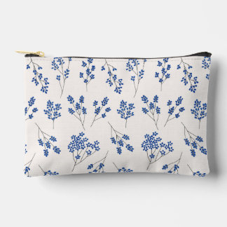 Sac cosmétique bleu et blanc Floral