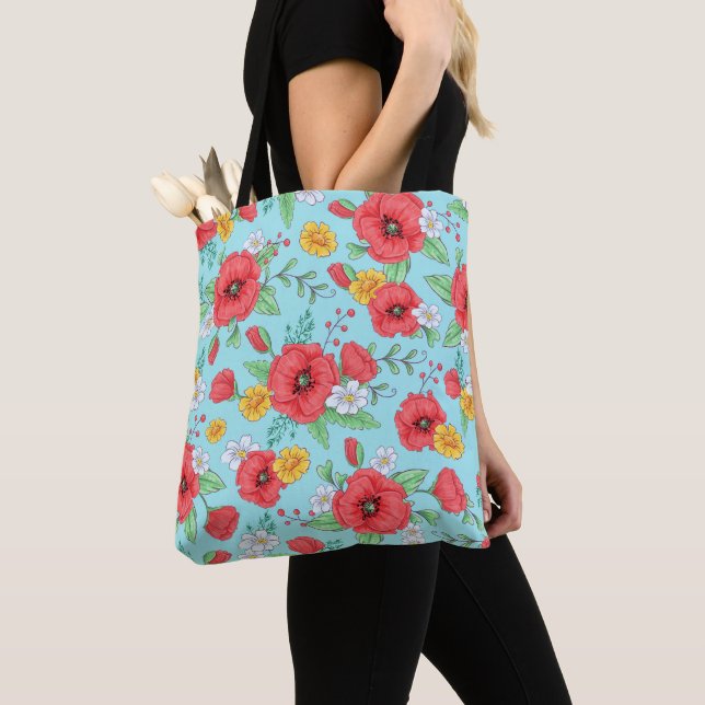 Sac cosmétique Imaginaire floral Silhouette (De près)