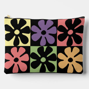 Sac cosmétique multilingue 1970 Rétro Daisies