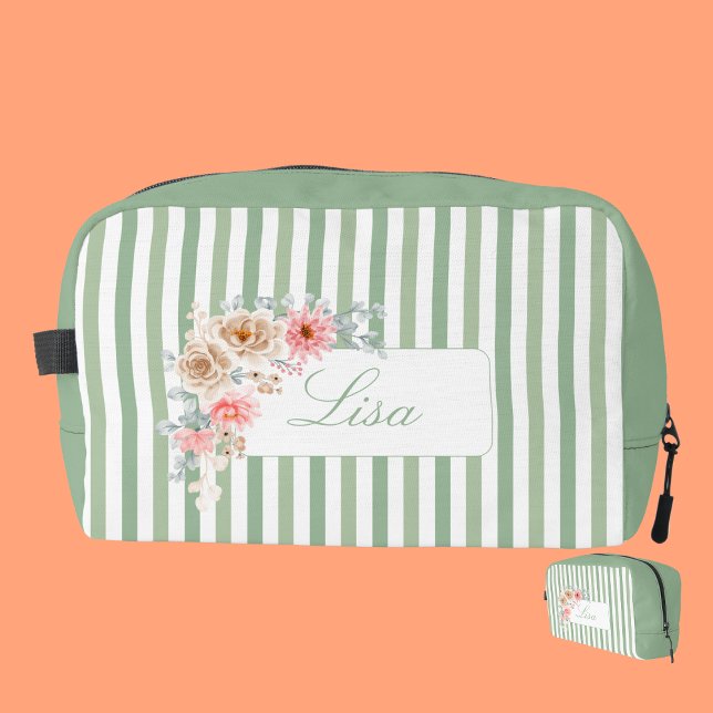 Sac cosmétique Pastel vert personnalisé (Créateur téléchargé)