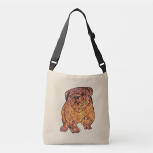 Sac croisé tout-sur-impression de Bulldog Art fran