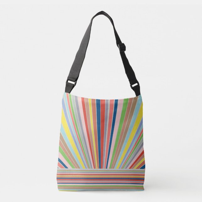 Sac crossbody rayé multicolore (Devant)