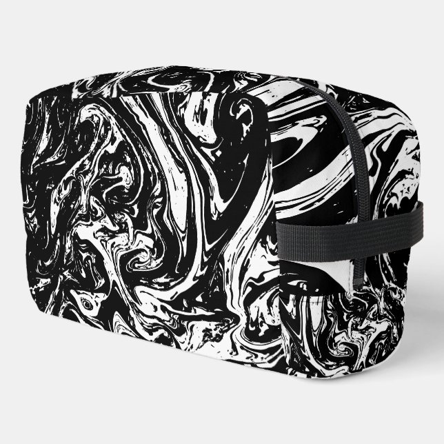 Sac d'accessoires de style noir et Marbre blanc (Coin gauche)