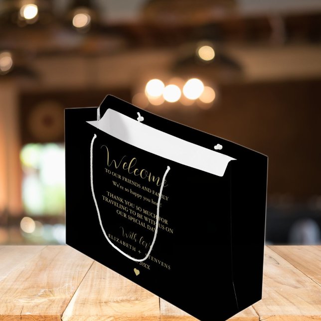 Sac d'accueil mariage en or Sacs d'hôtes (Créateur téléchargé)
