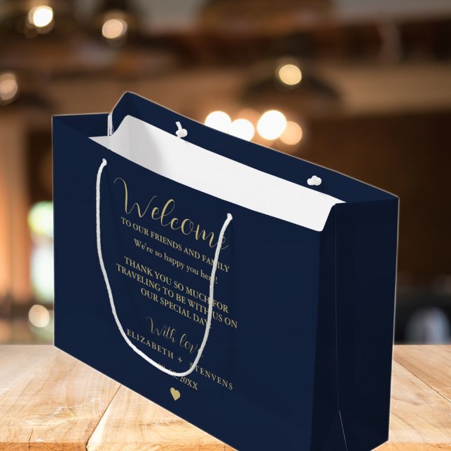 Sac d'accueil mariage en or Sacs d'hôtes (Créateur téléchargé)