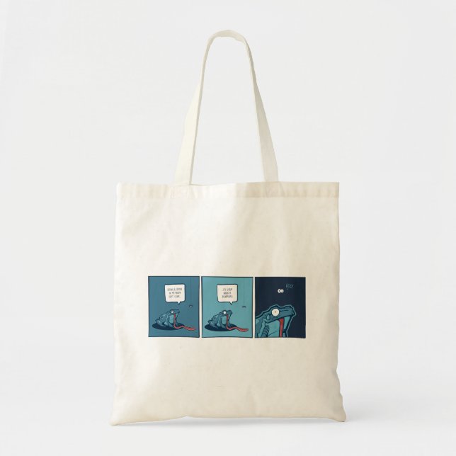 Sac d'achat avec bande dessinée Frog et Spider (Devant)