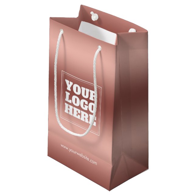 Sac d'achat en papier personnalisé avec logo de so (Devant Angle)