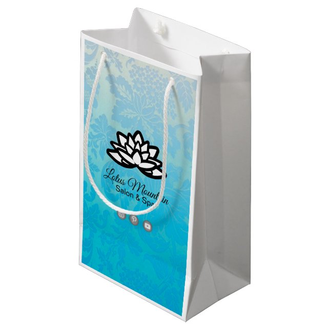 Sac d'achat personnalisable Ombre Damask (Devant Angle)