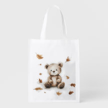 Sac d'achat réutilisable - Ours d'automne