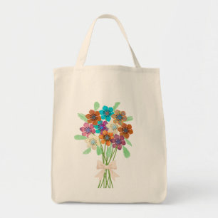 Sac d'alimentation avec bouquet floral