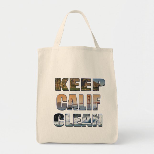 Sac d'alimentation "Keep Calif Clean" (Devant)