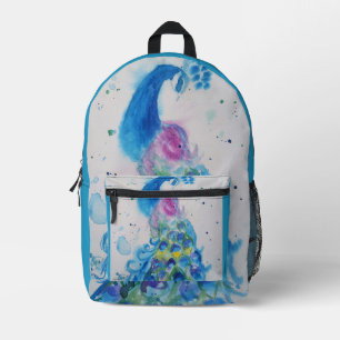 Sac d'alimentation réutilisable Peacock bleu