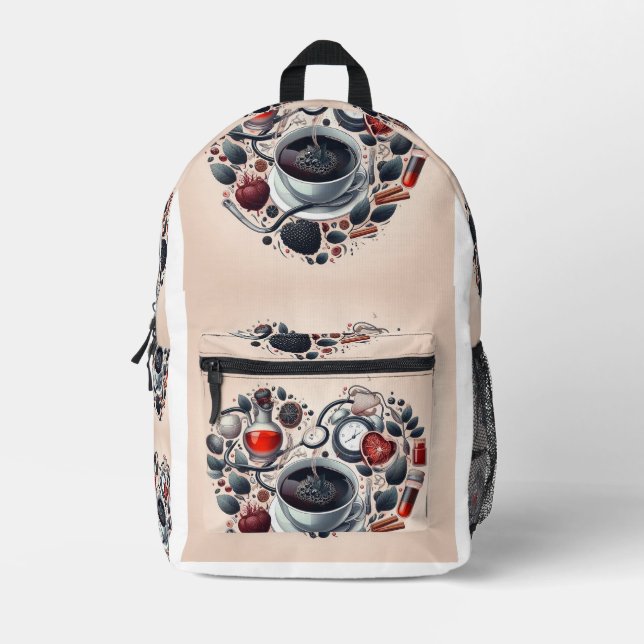 Sac d'ambiance cosy en forme de café coeur (Recto)