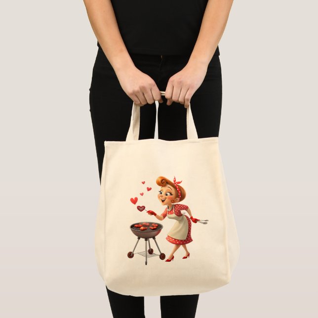 Sac Dame De Sac À Main Cuisine Amour Cœurs Rouges  (Devant (produit))