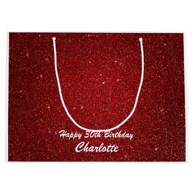 Sac d'Anniversaire Personnalisé - Vin, Glossy (Devant)