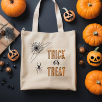 Sac d'araignée d'Halloween ou sac de traitement