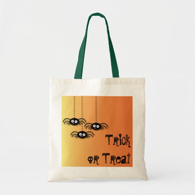 Sac d'araignées de Halloween de des bonbons ou un (Devant)